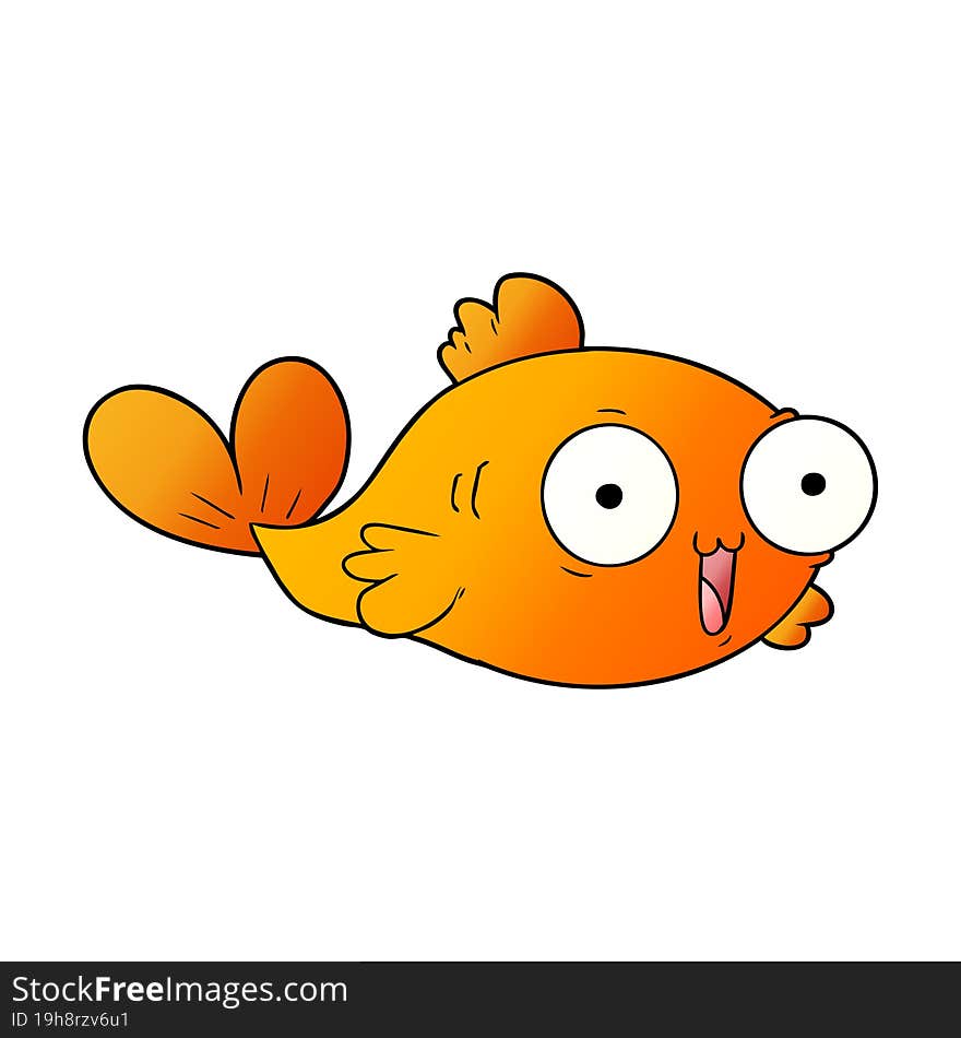 happy goldfish cartoon. happy goldfish cartoon