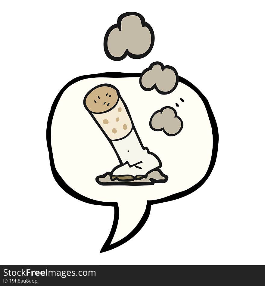 speech bubble cartoon cigarette