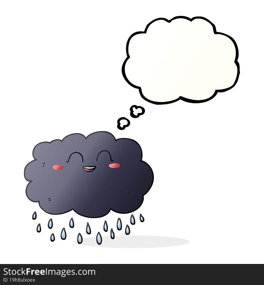 thought bubble cartoon raincloud