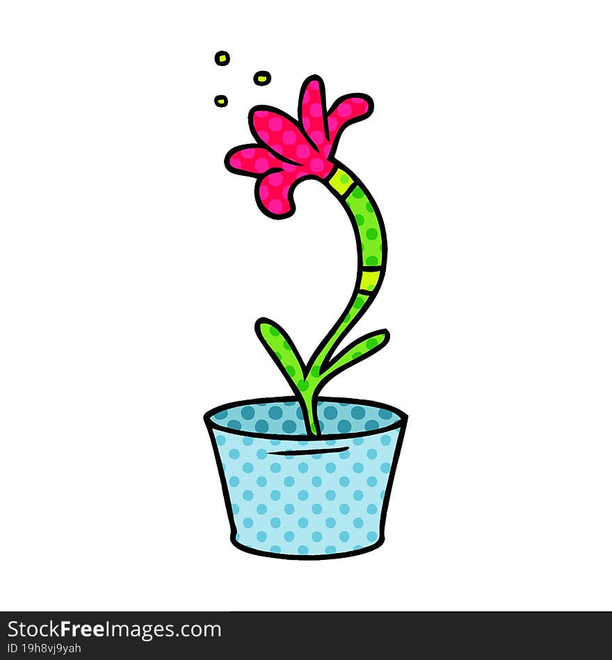 hand drawn cartoon doodle of a house plant