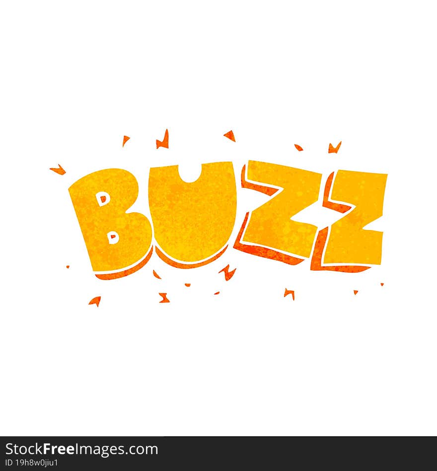 retro cartoon buzz symbol