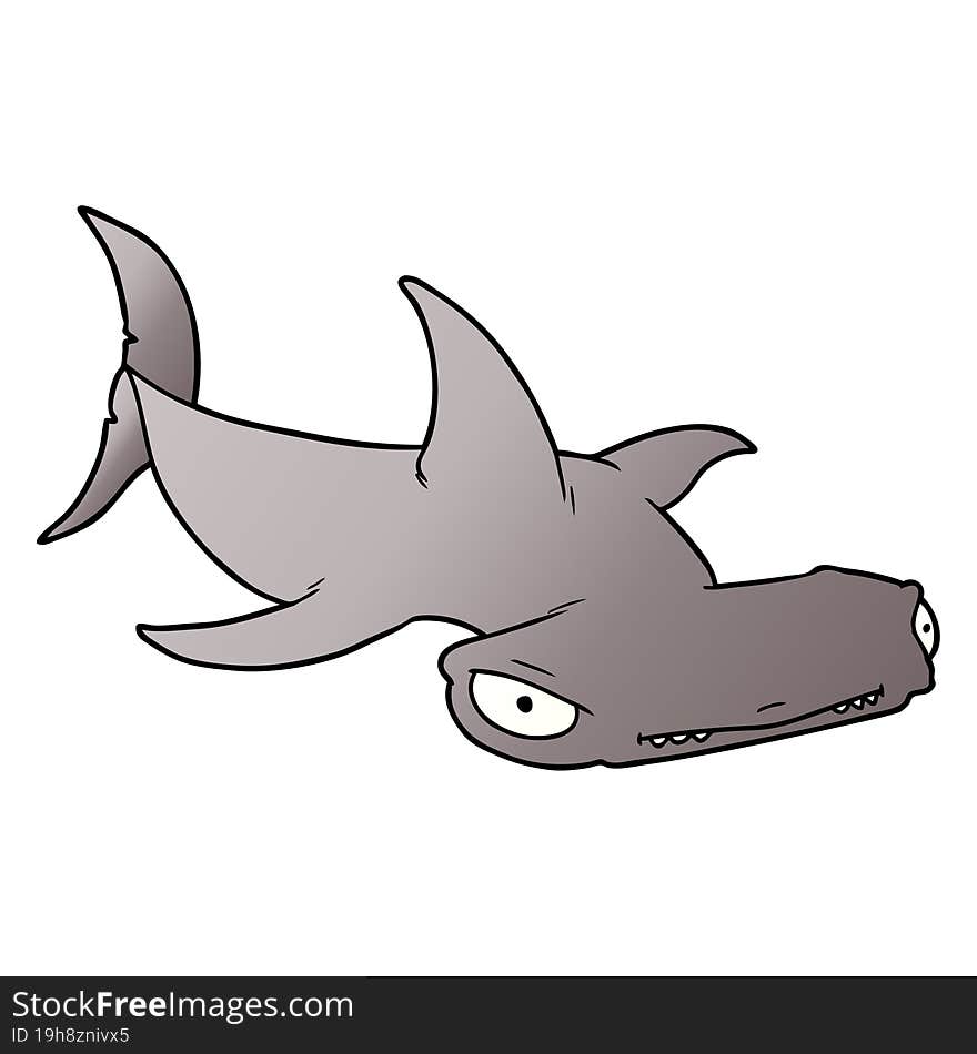 cartoon hammerhead shark. cartoon hammerhead shark