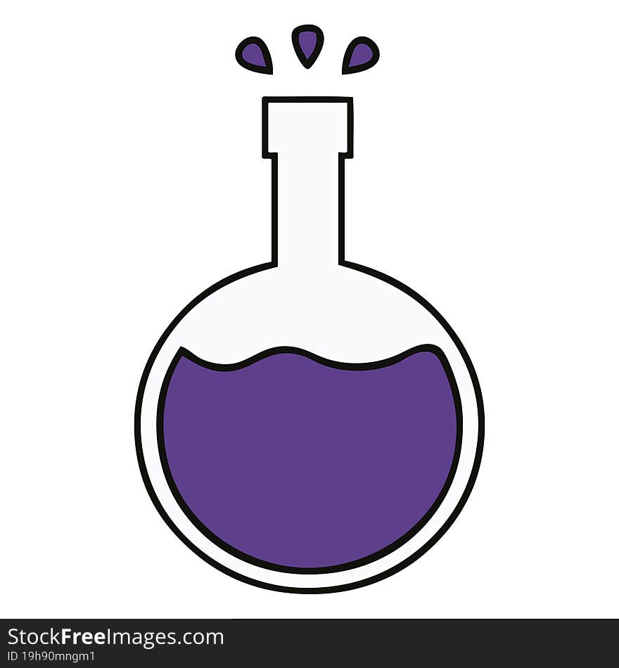 Cute Cartoon Science Experiment