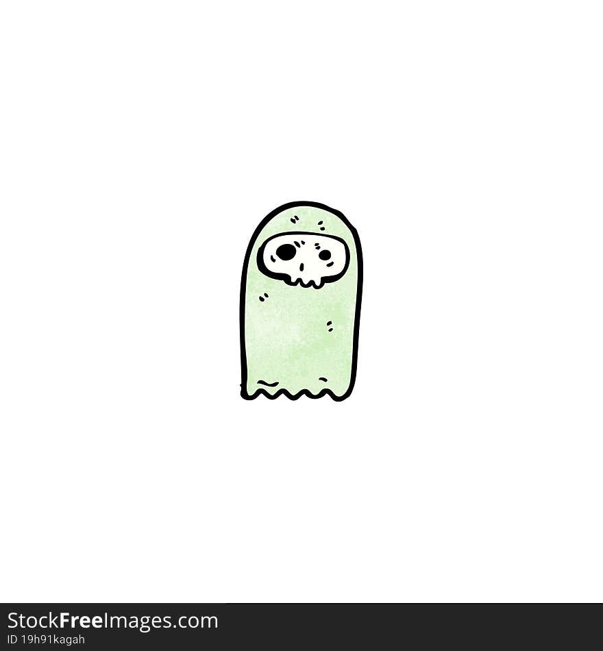 floating ghost cartoon