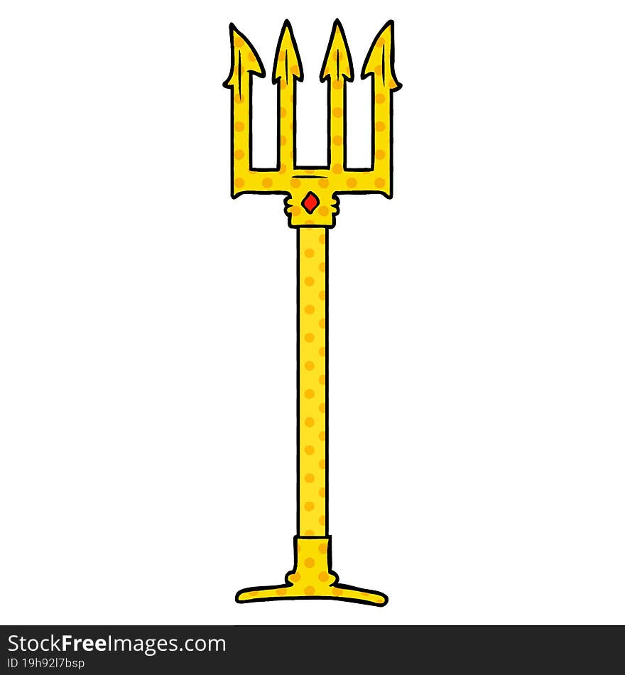 cartoon trident. cartoon trident