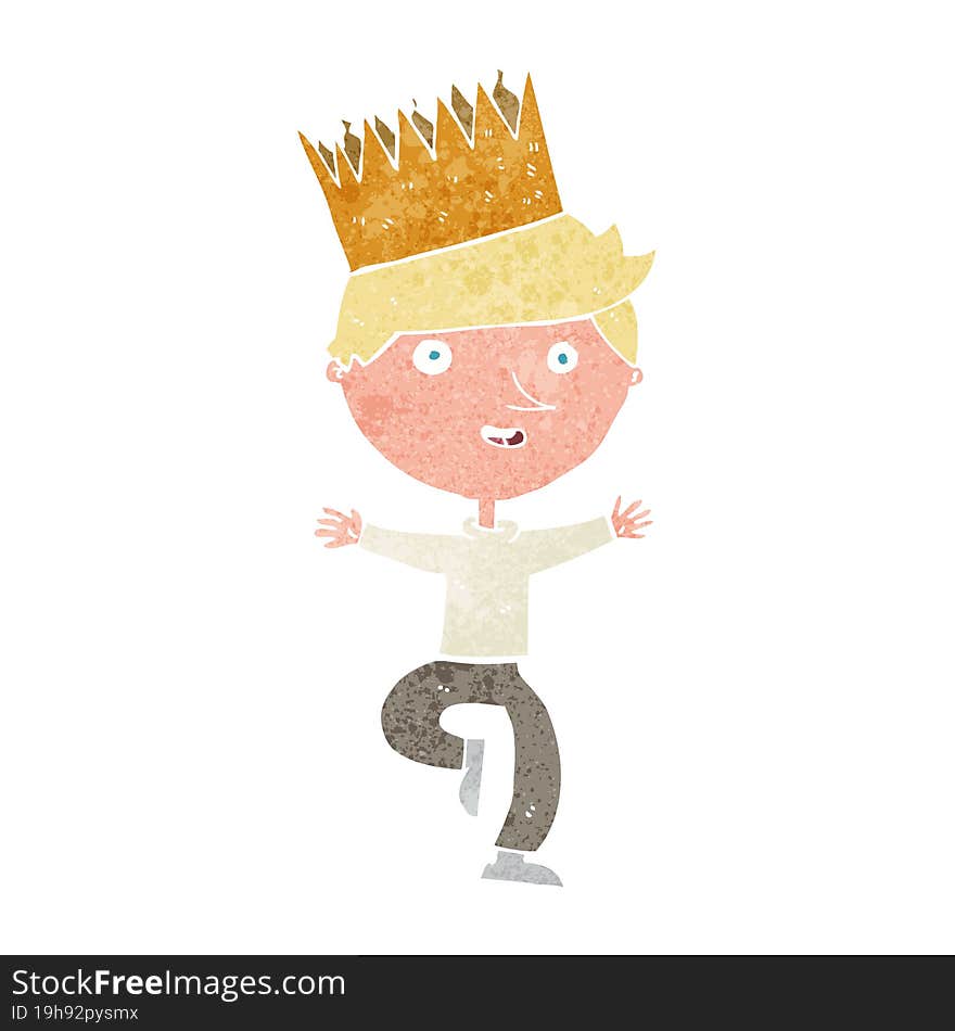 cartoon person wearing crown