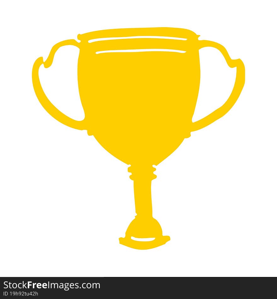 Flat Color Style Cartoon Sports Trophy