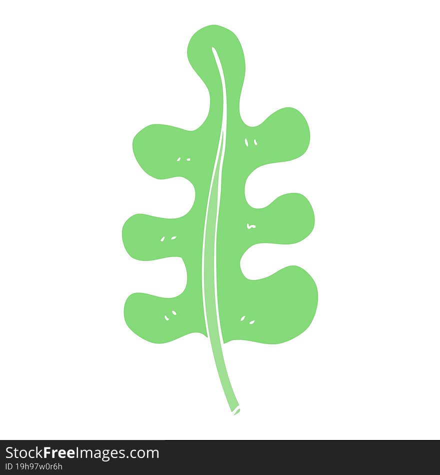 flat color illustration of leaf. flat color illustration of leaf