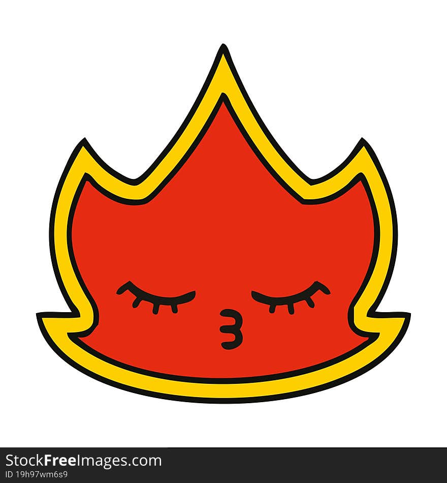 cute cartoon of a fire. cute cartoon of a fire