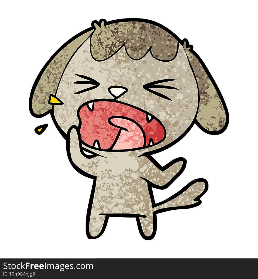 cute cartoon dog barking. cute cartoon dog barking