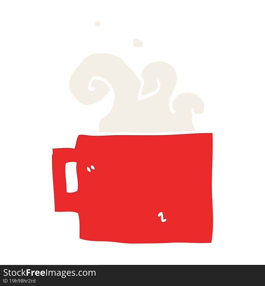 cartoon doodle hot cup of coffee