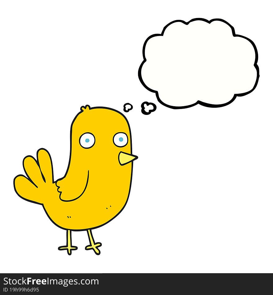 Thought Bubble Cartoon Bird