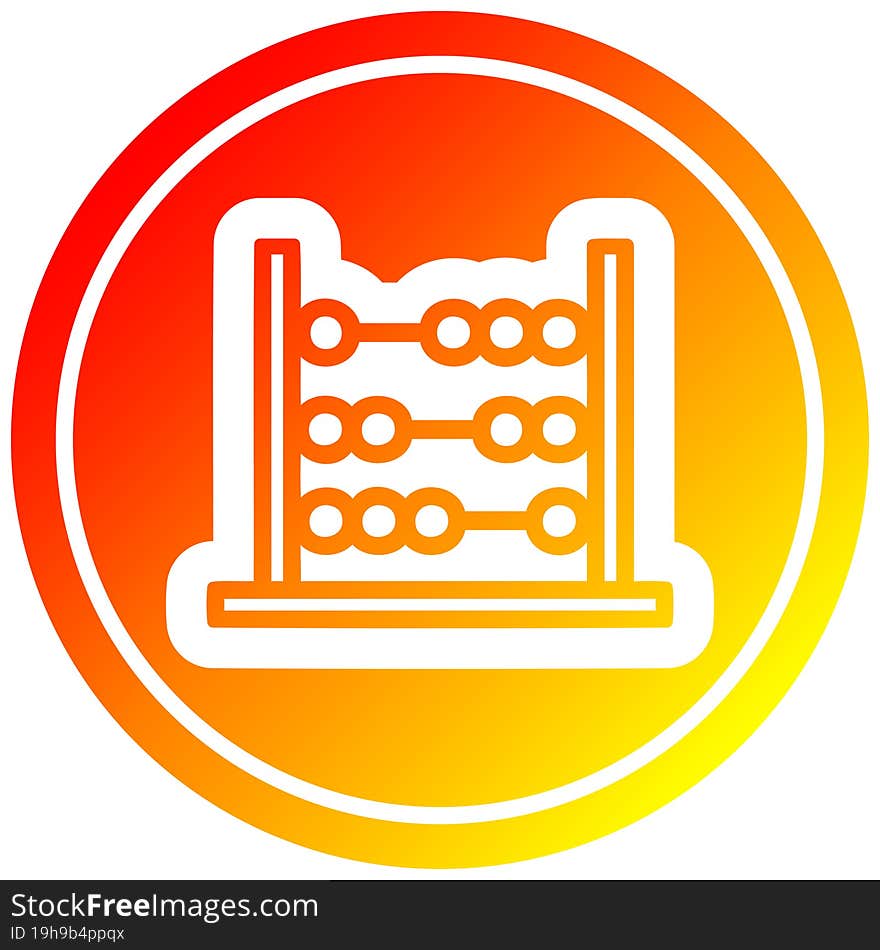 traditional abacus in hot gradient spectrum