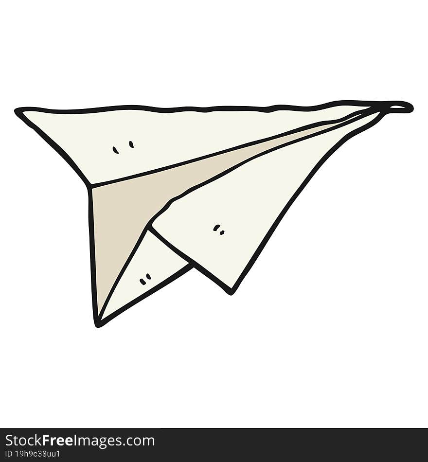 cartoon paper airplane