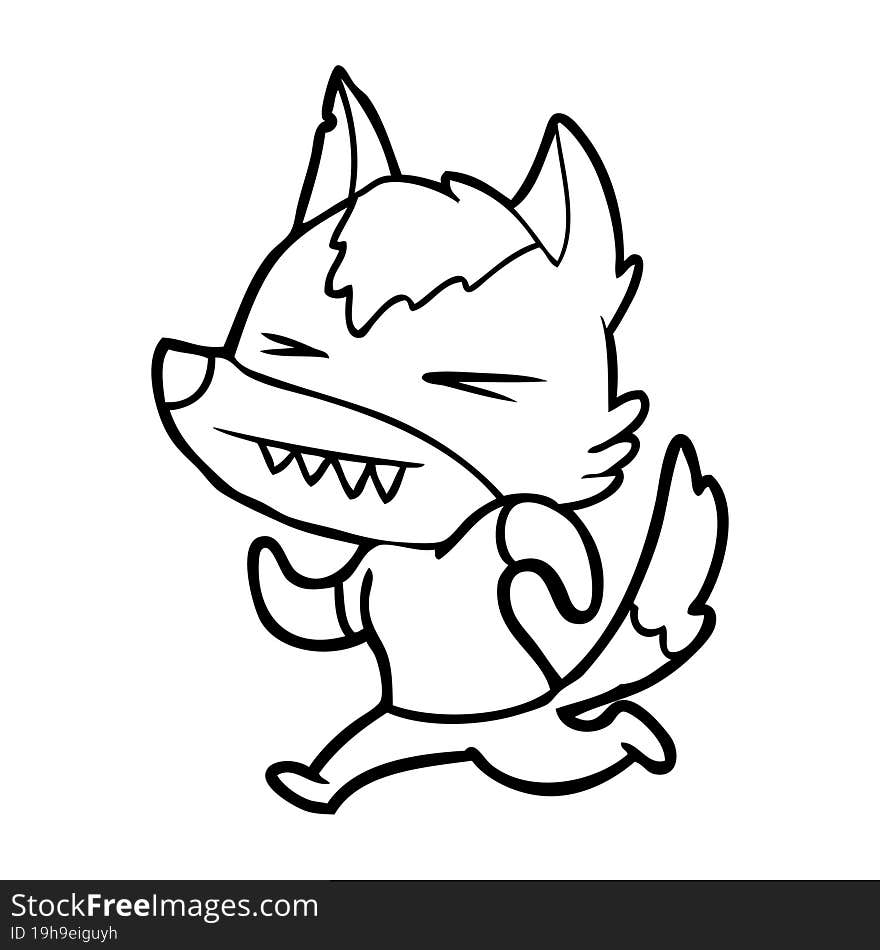 angry wolf cartoon. angry wolf cartoon