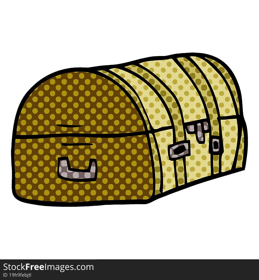 cartoon doodle travel chest