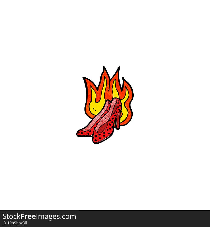 flaming hot high heel shoes