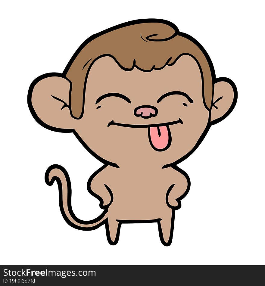 funny cartoon monkey. funny cartoon monkey