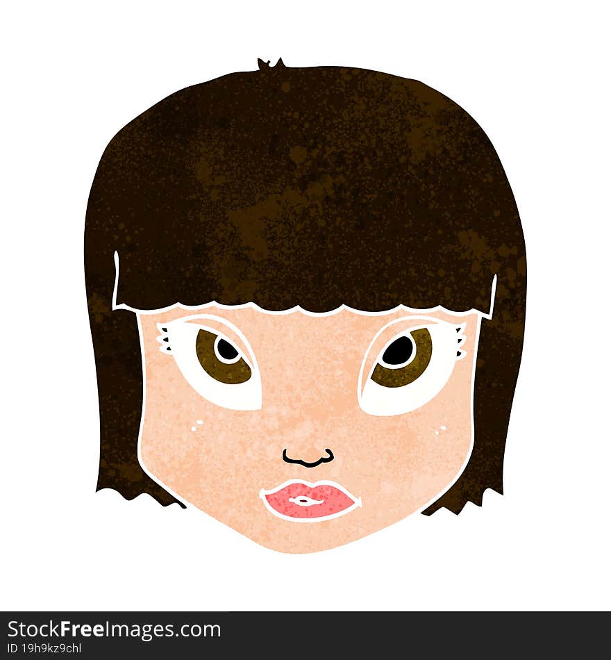 Cartoon Female Face