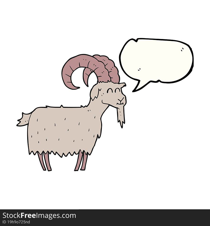 speech bubble cartoon goat