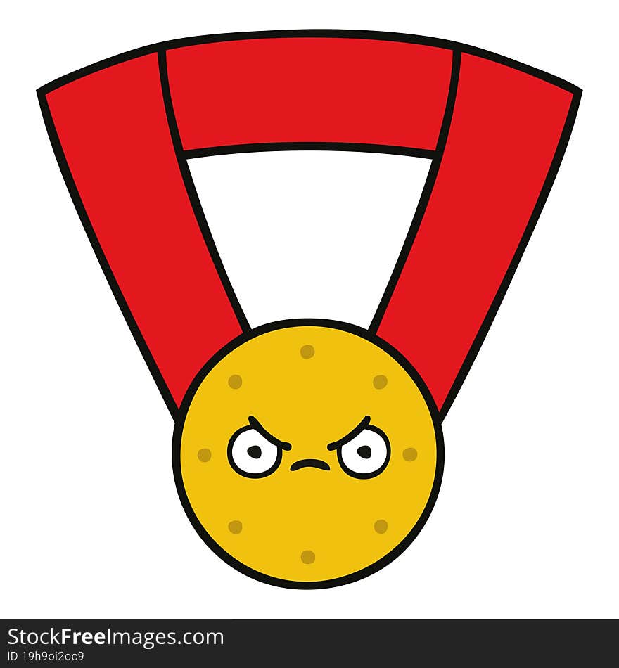 cute cartoon gold medal