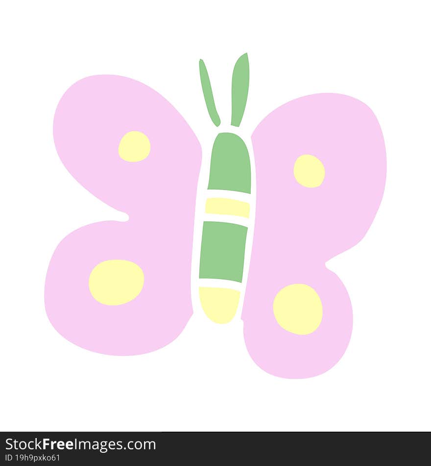 cartoon doodle butterfly