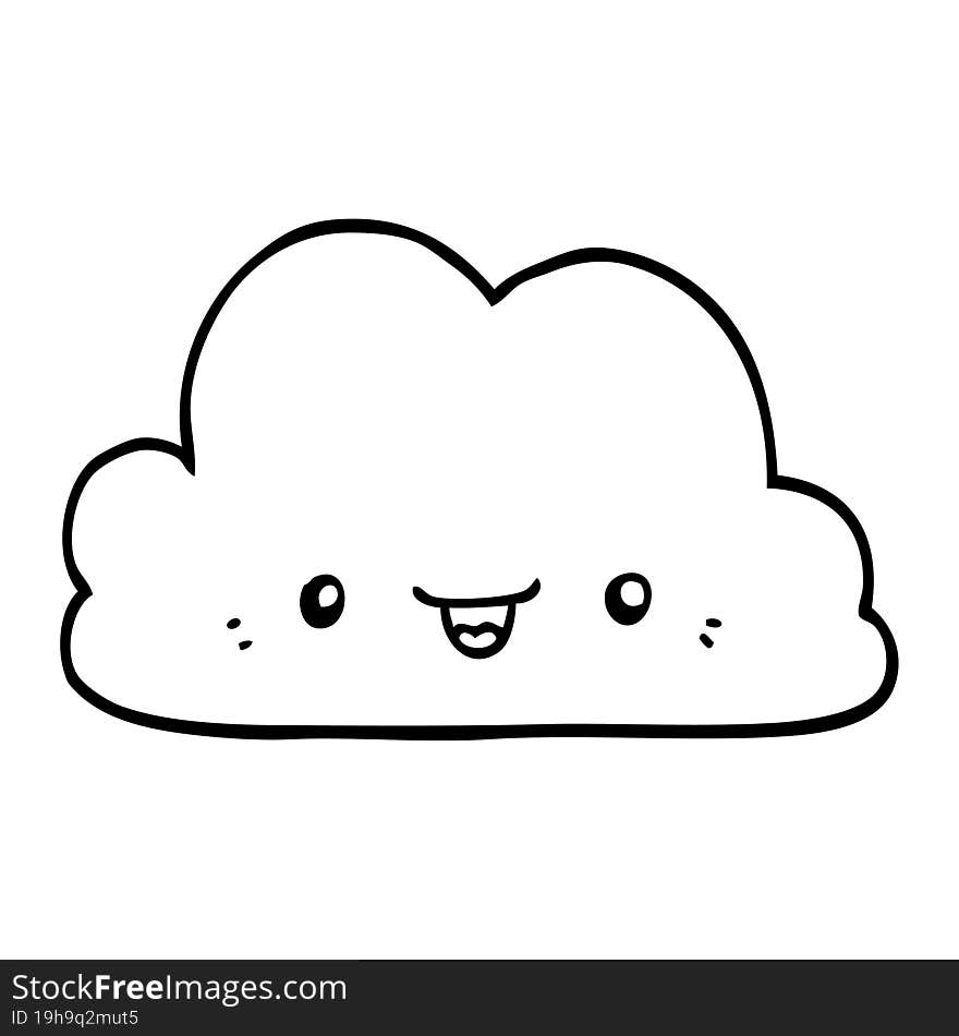 Cute Cartoon Cloud