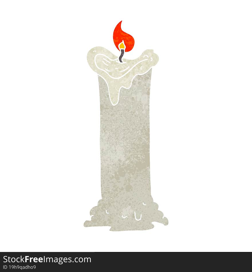 retro cartoon spooky candle