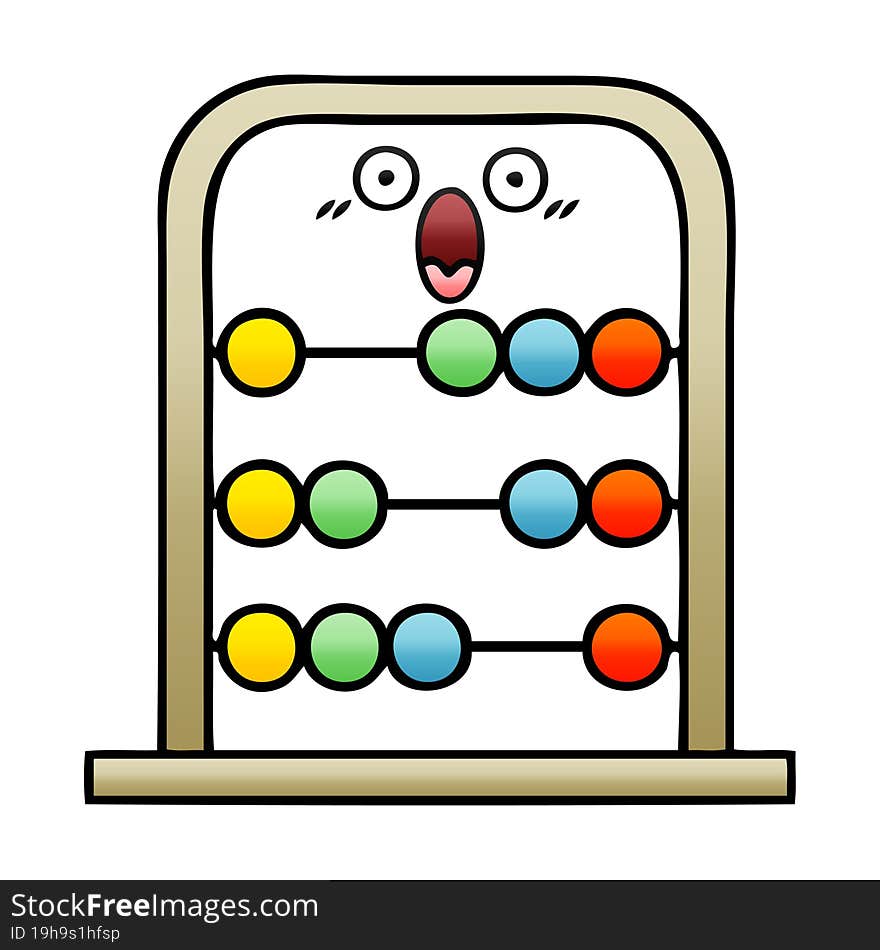 gradient shaded cartoon abacus