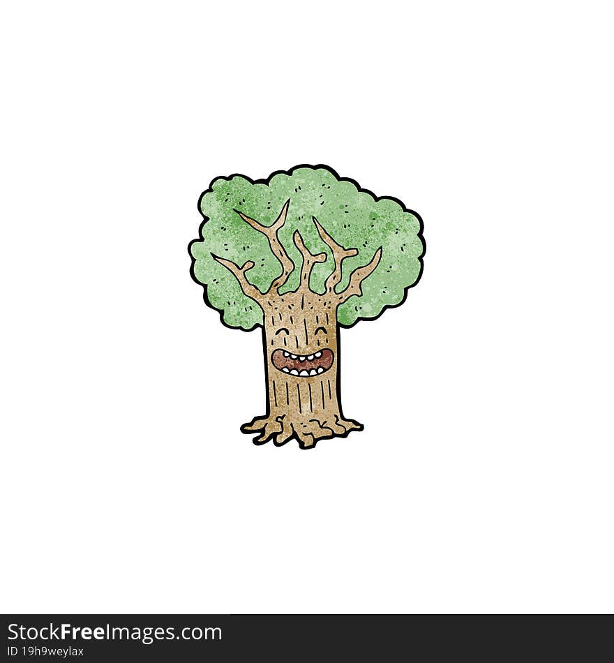 Happy Cartoon Tree