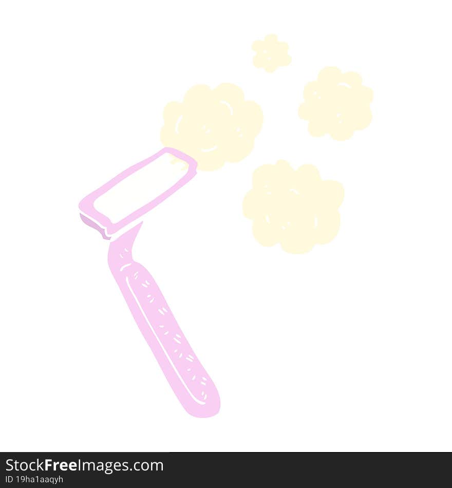 Flat Color Illustration Of A Cartoon Razor