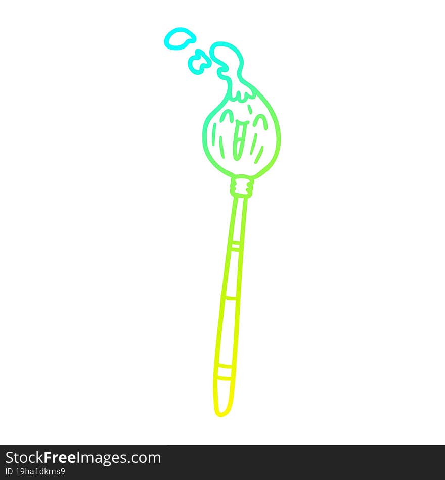 cold gradient line drawing happy cartoon paintbrush