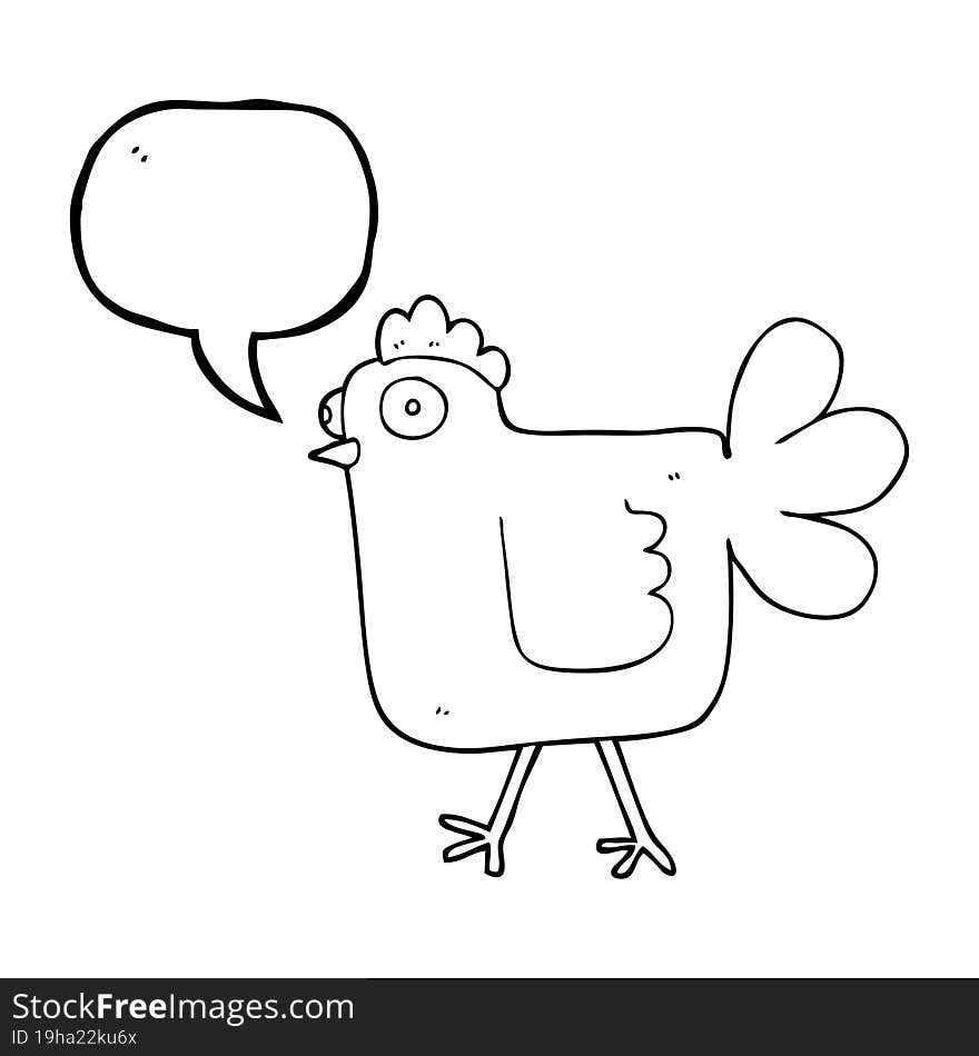 speech bubble cartoon chicken