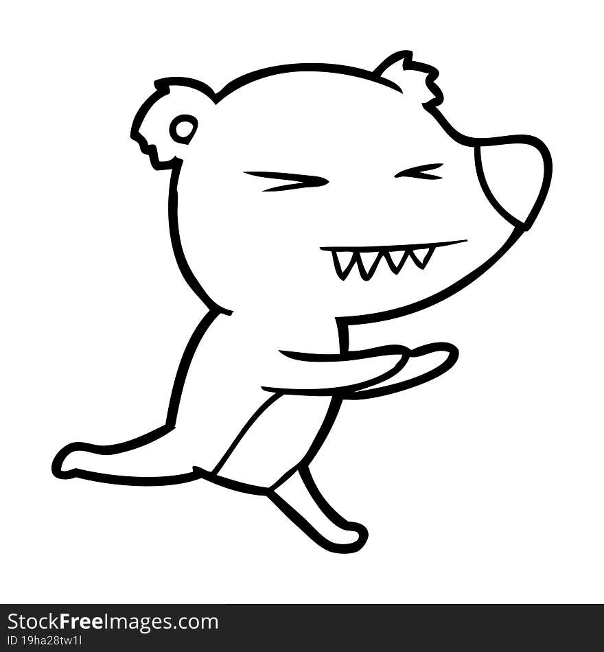 angry bear cartoon. angry bear cartoon