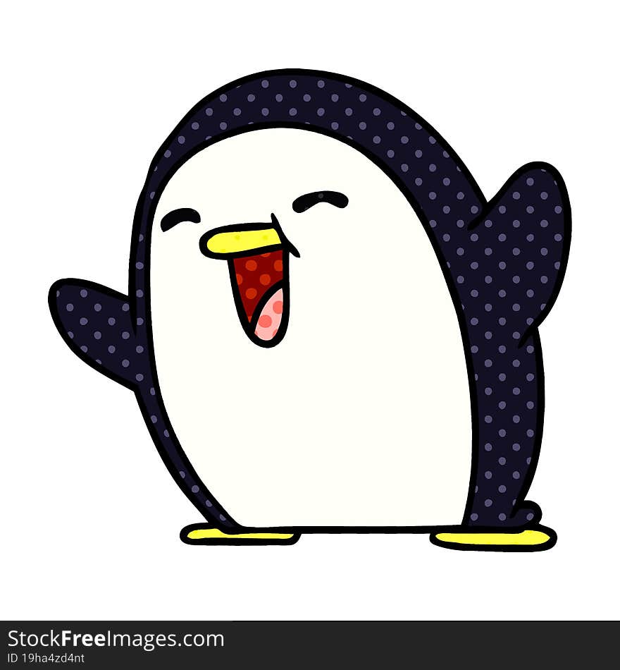 cartoon kawaii of a cute penguin