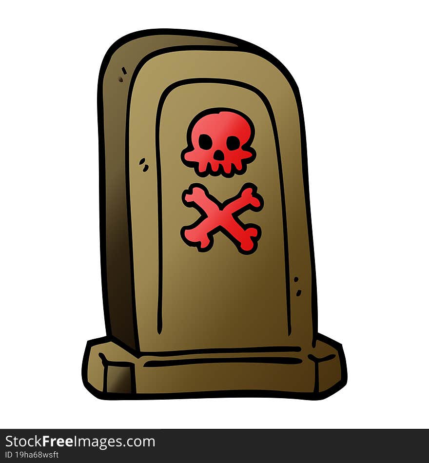 Cartoon Doodle Grave Stone