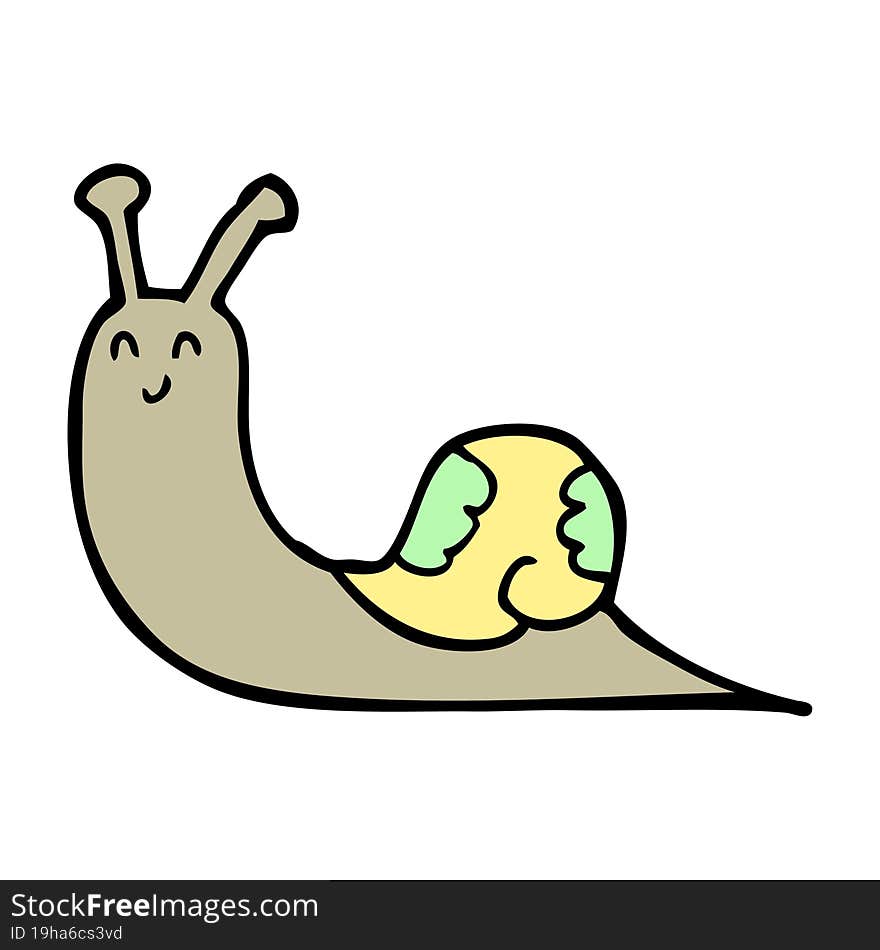 Cute Cartoon Snail