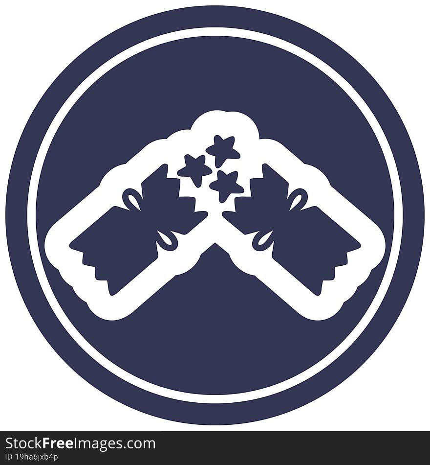 exploding christmas cracker icon symbol