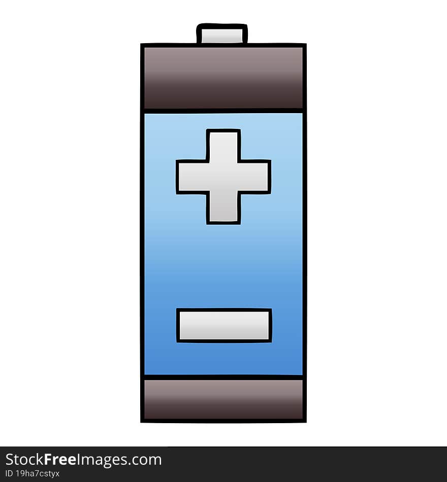 gradient shaded cartoon electrical battery