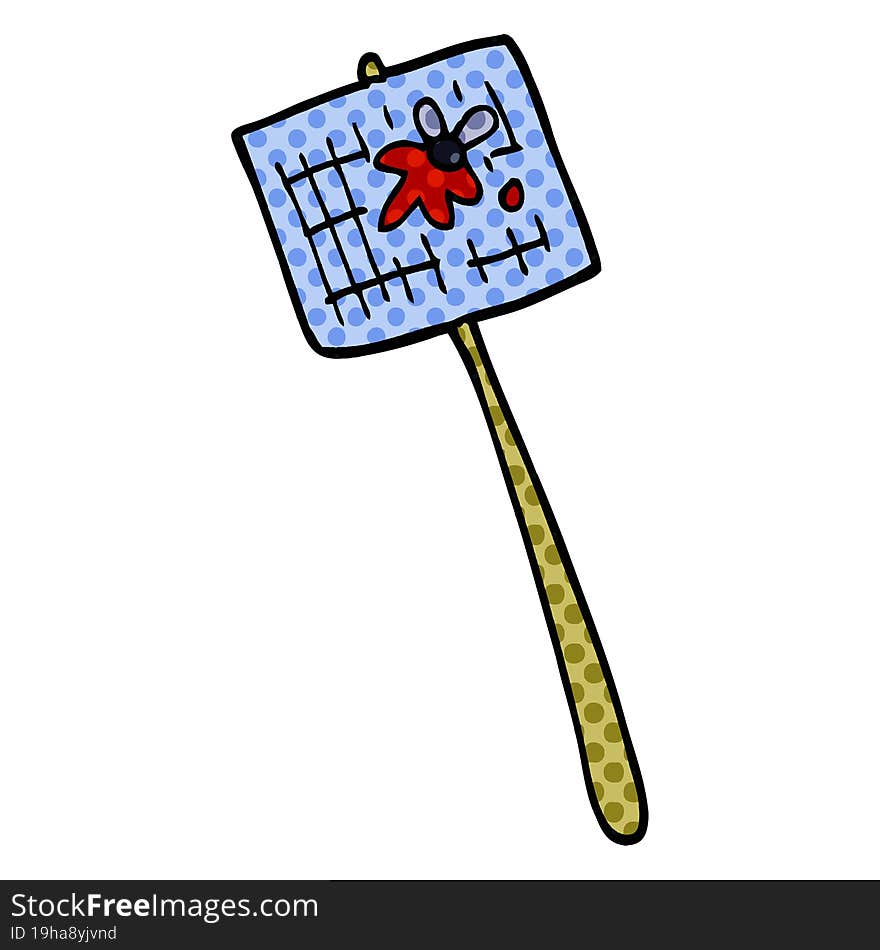 cartoon doodle fly swatter