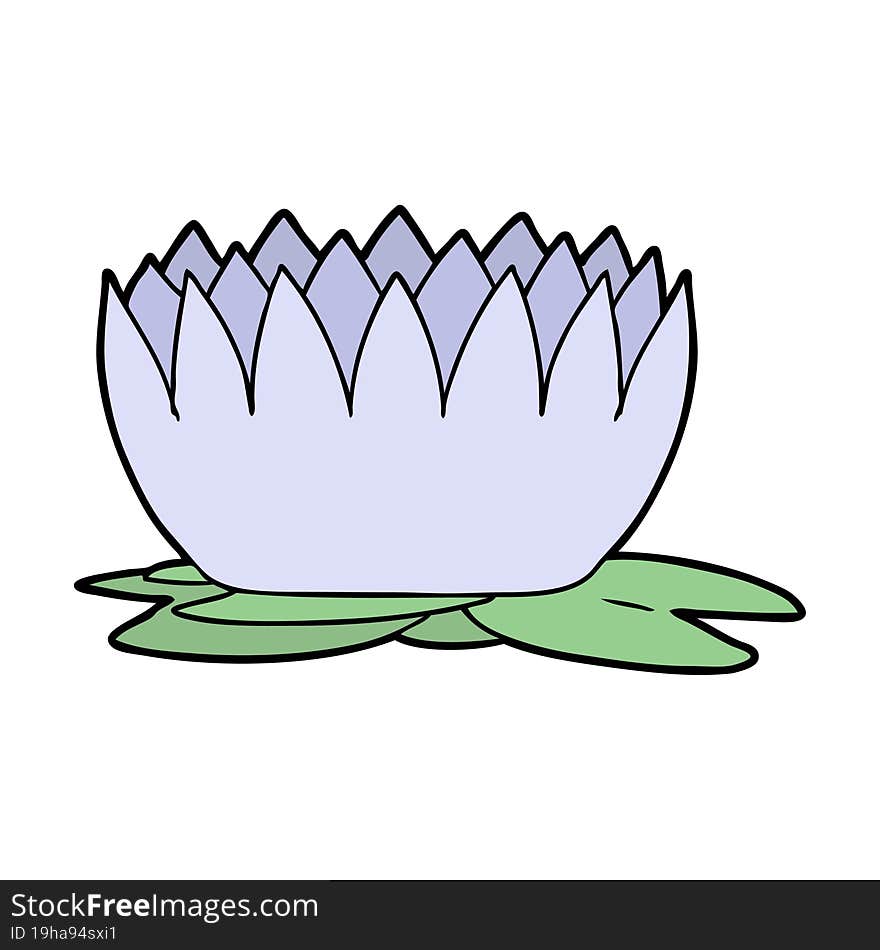 cartoon waterlily. cartoon waterlily