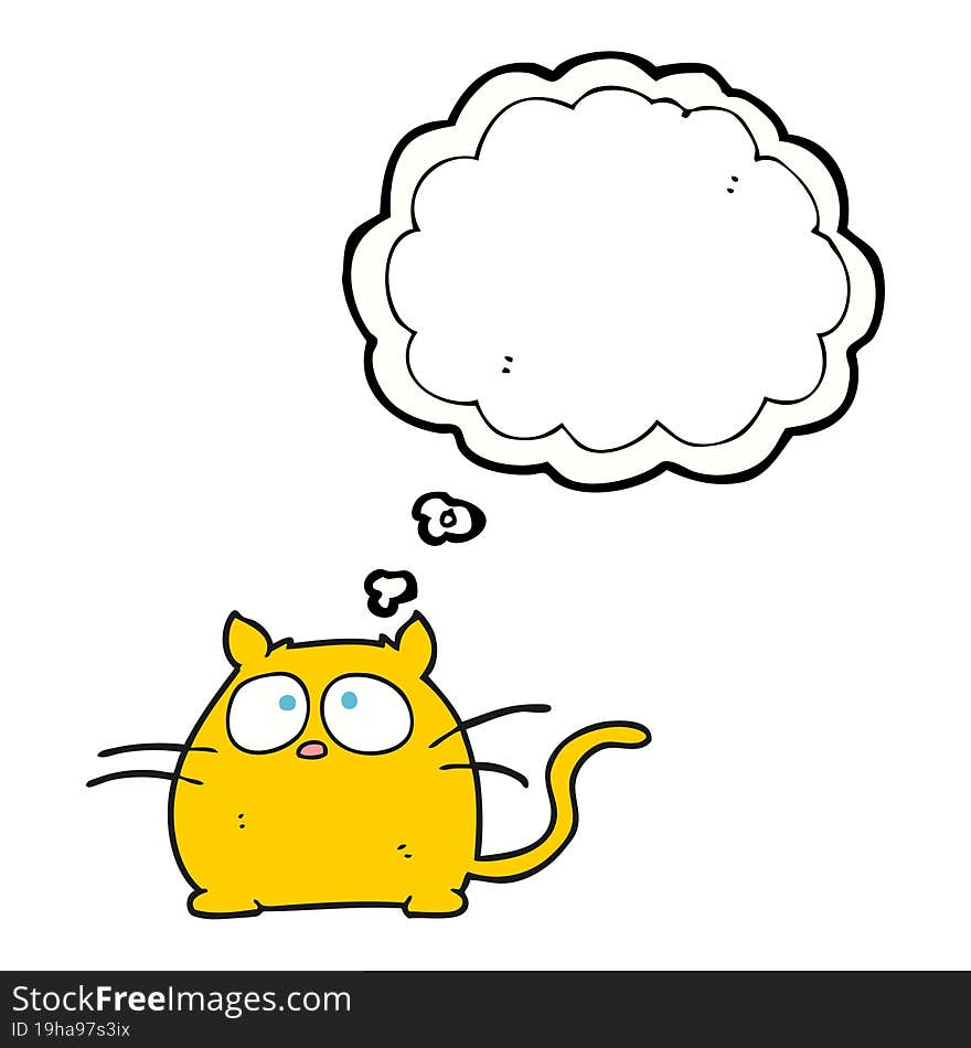 Thought Bubble Cartoon Cat