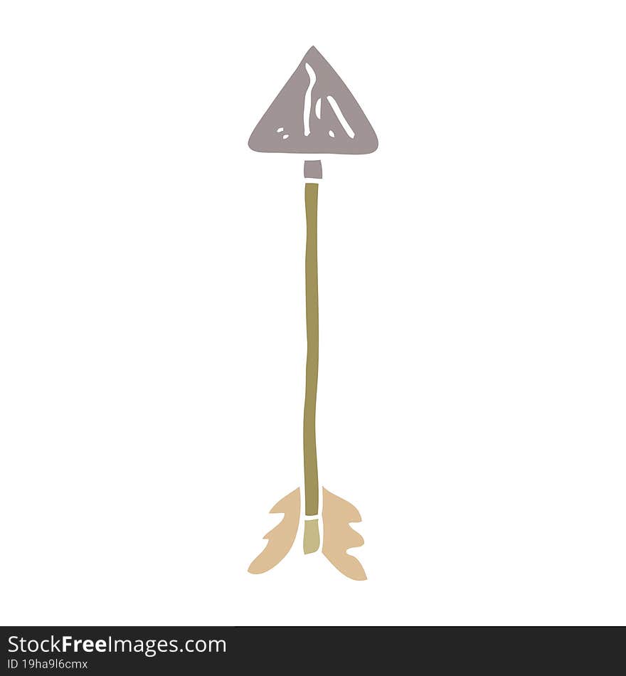 Cartoon Doodle Straight Arrow