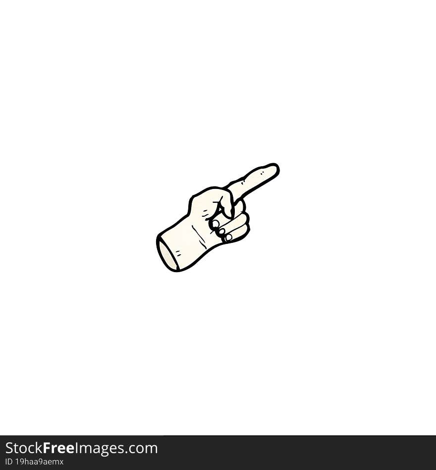 Pointing Hand Cartoon