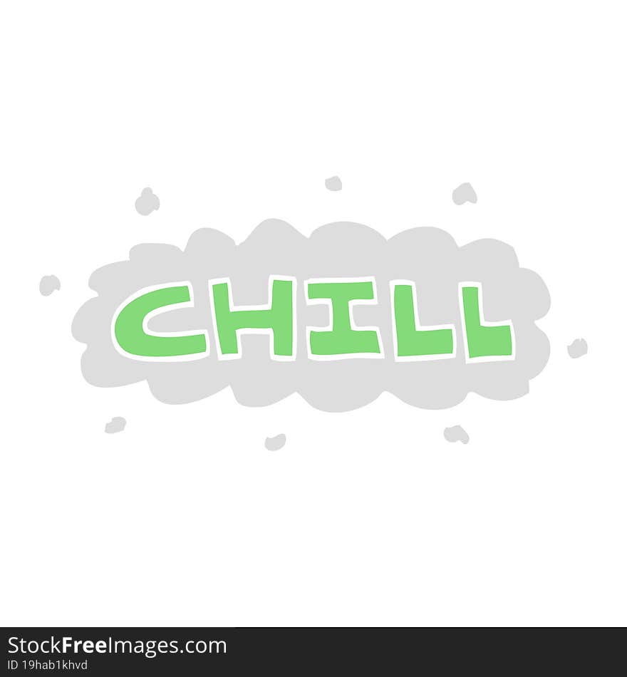 cartoon doodle chill sign