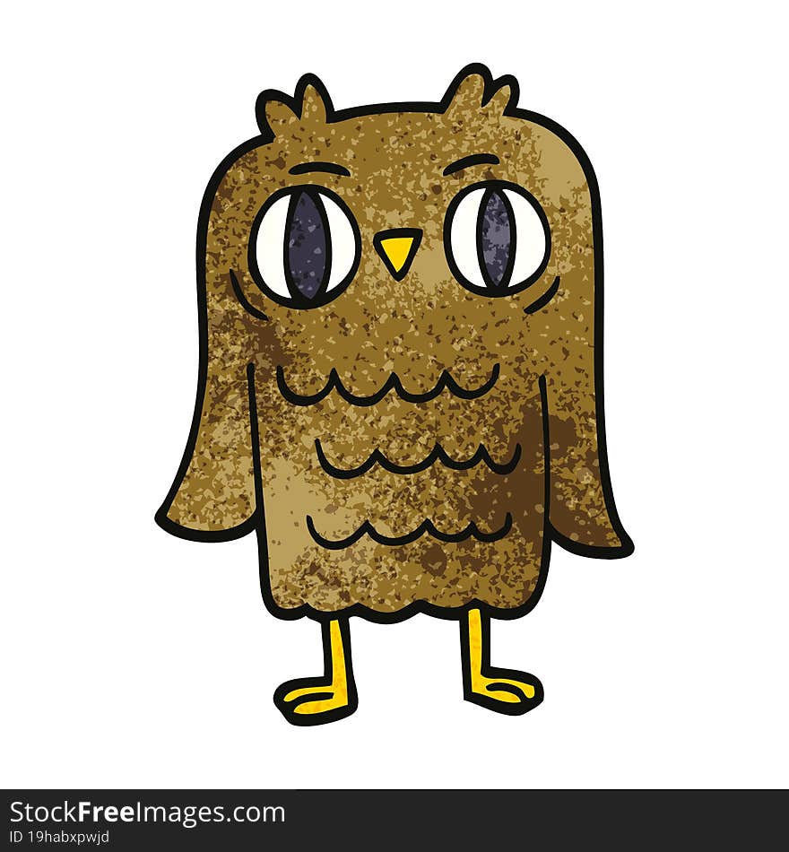 cartoon doodle owl