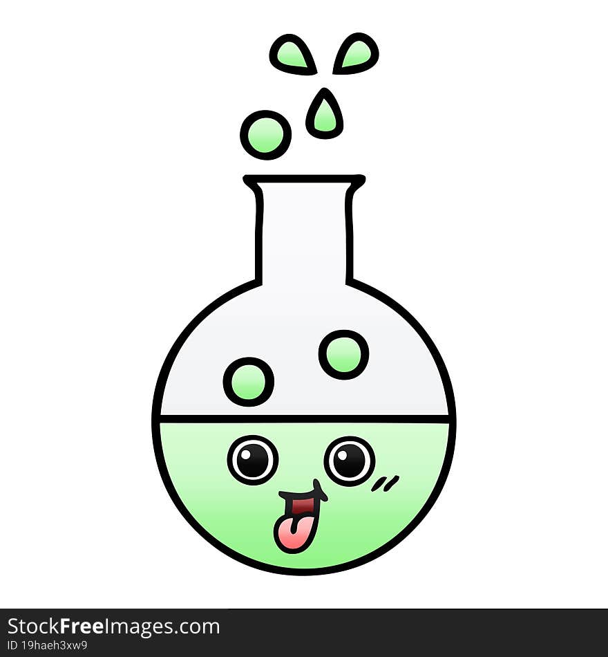 gradient shaded cartoon of a test tube