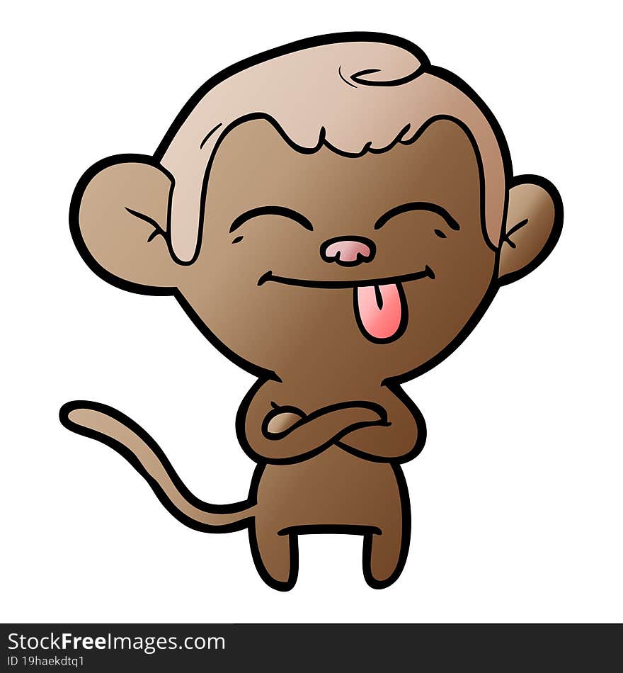 funny cartoon monkey. funny cartoon monkey