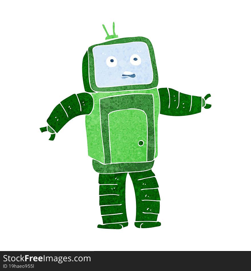 cartoon funny robot