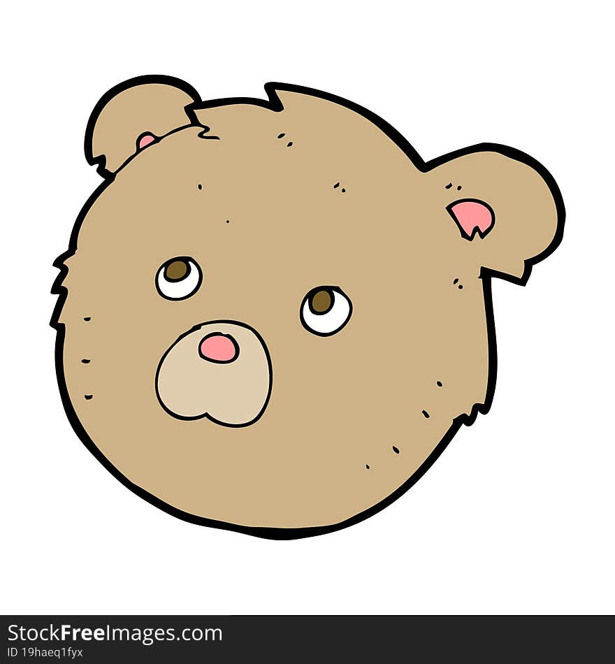 cartoon teddy bear face